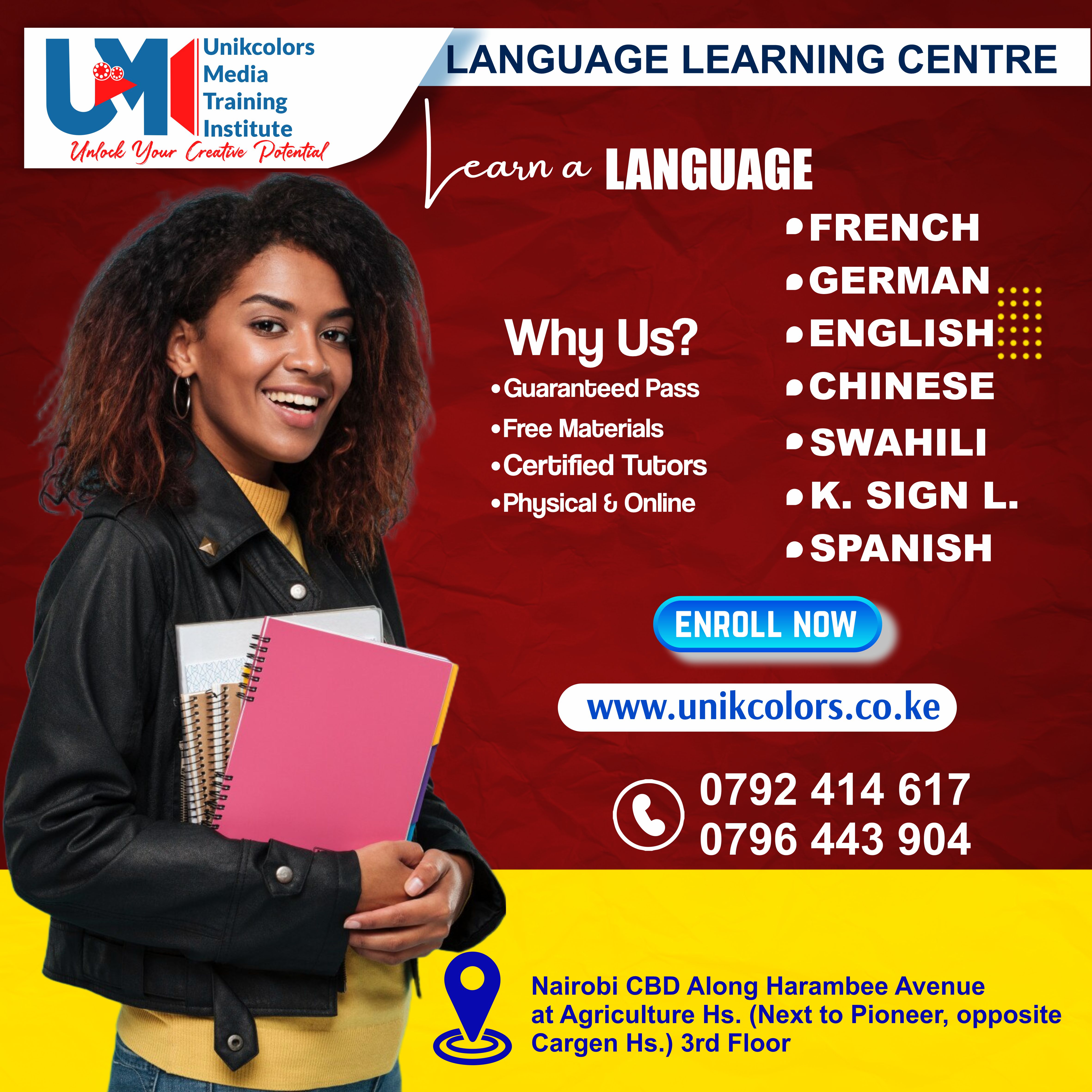 LANGUAGE TRAINING CENTRE - GERMAN | ENGLISH | FRENCH | CHINESE | SPANISH | SWAHILI | KENYA SIGN LANG